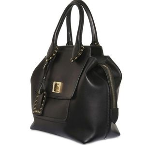 Elegant Black Leather Handbag